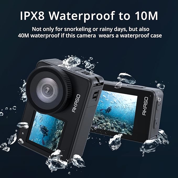 Akaso Brave 7 4K Action Camera Waterproof Body & EIS Stabilization
